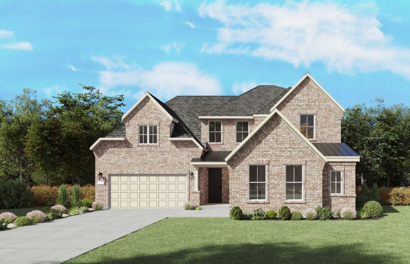 The Gillett, a two-story new home design shown with home exterior FC 202