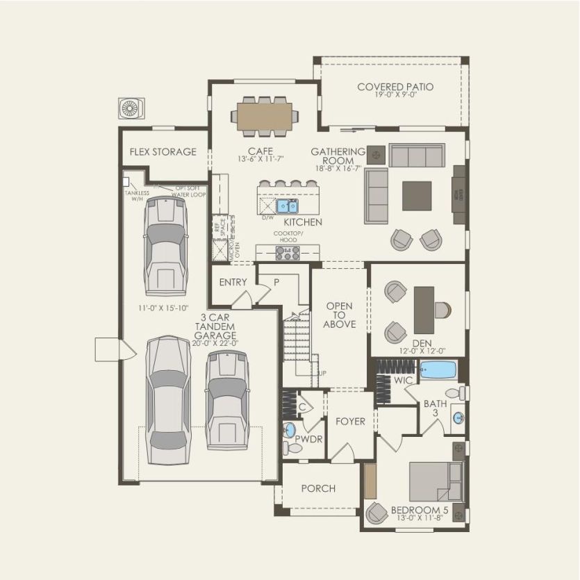 First Floor 5 br / 3.5 ba