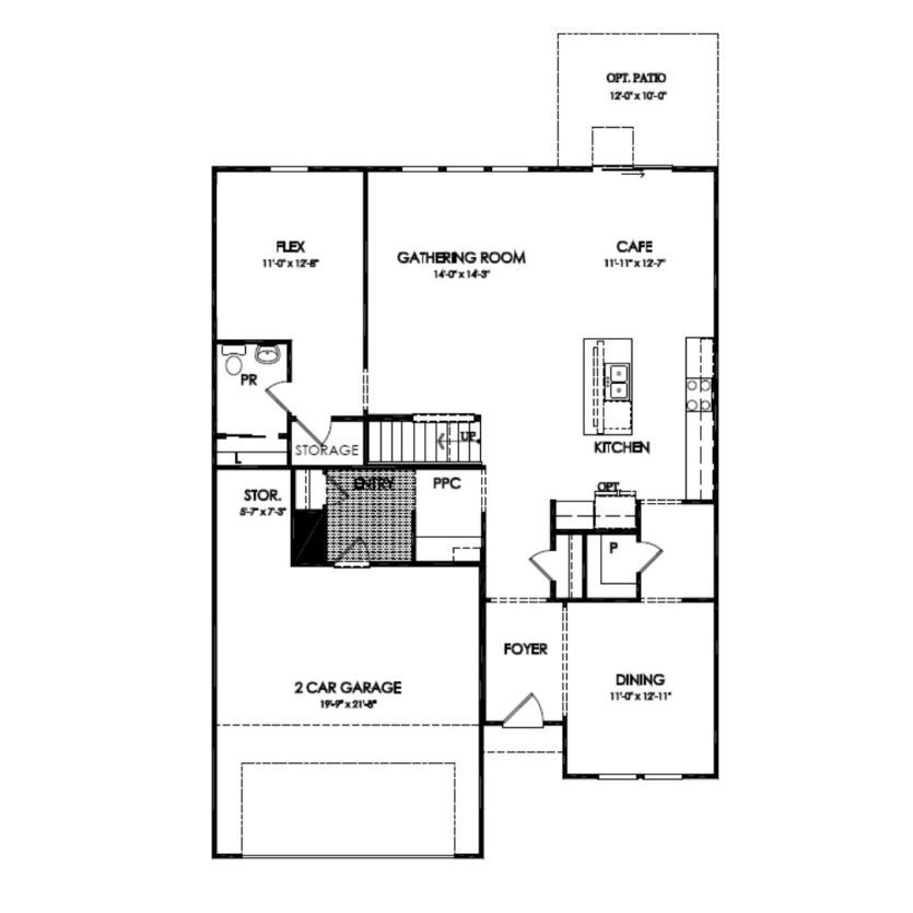 Continental floor plan