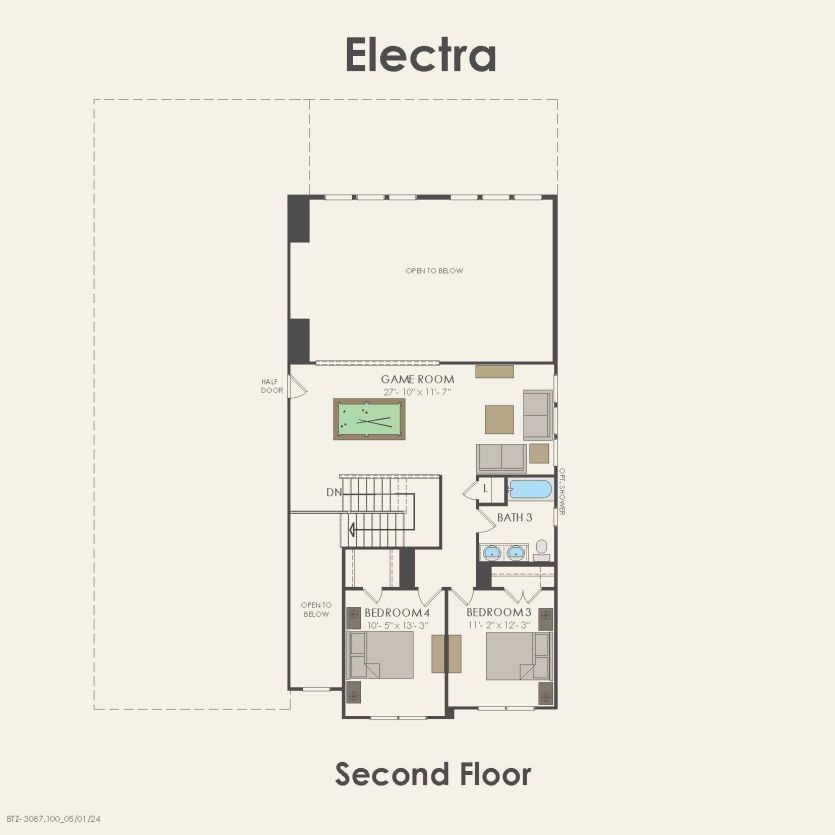 Second Floor 4 br / 3.5 ba