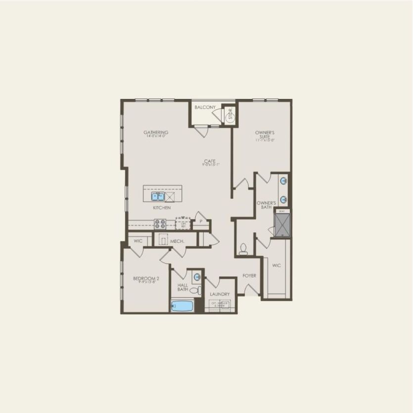 First Floor 2 br / 2 ba