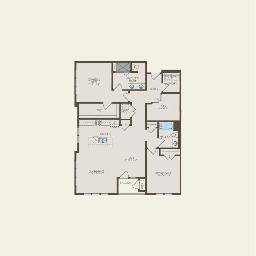 First Floor 2 br / 2 ba
