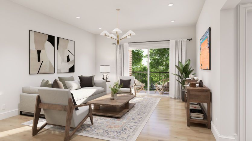 Sunlit gathering room