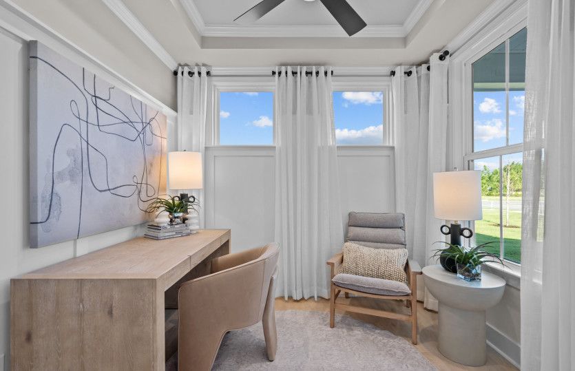Large, Versatile Flex Room. Model Home Representation.
