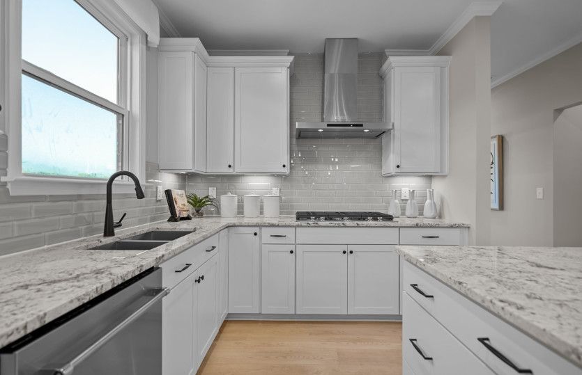 Lots of Counter Space. Model Home Representation.