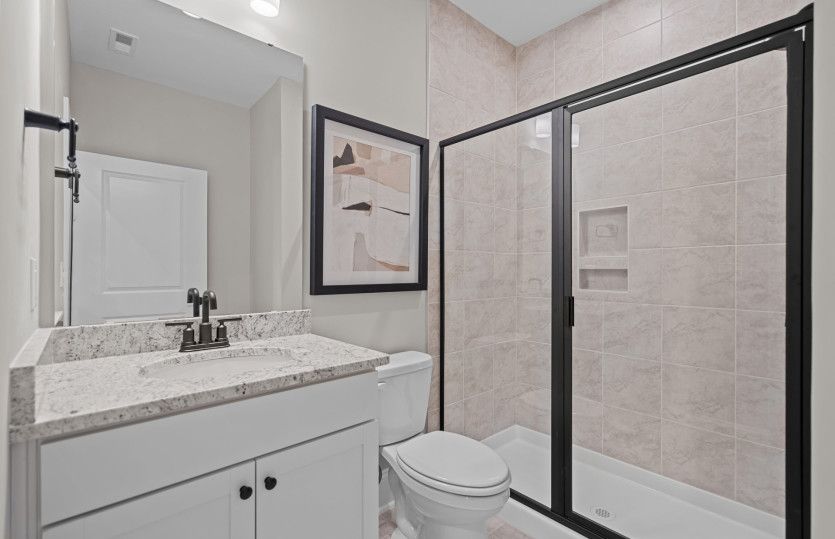 Guest Bathroom. Model Home Representation.