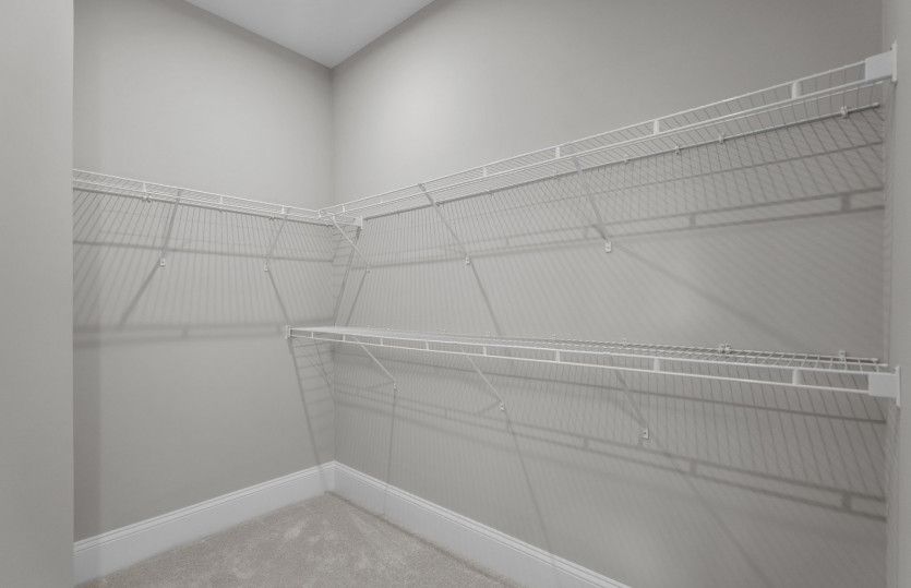 Large Walk-In Closet. Model Home Representation.