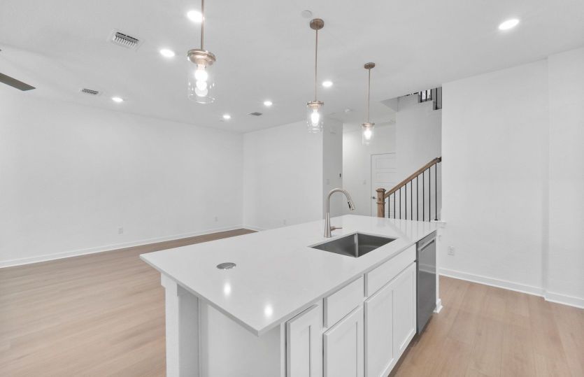 Kitchen Open to Gathering Space