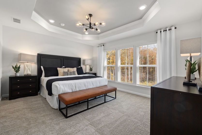 Grand Owner's Suite is flooded with Natural Light - Model Representation