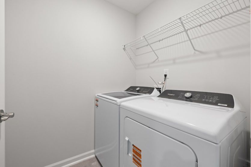 Convenient Second Floor Laundry Room - Model Representation