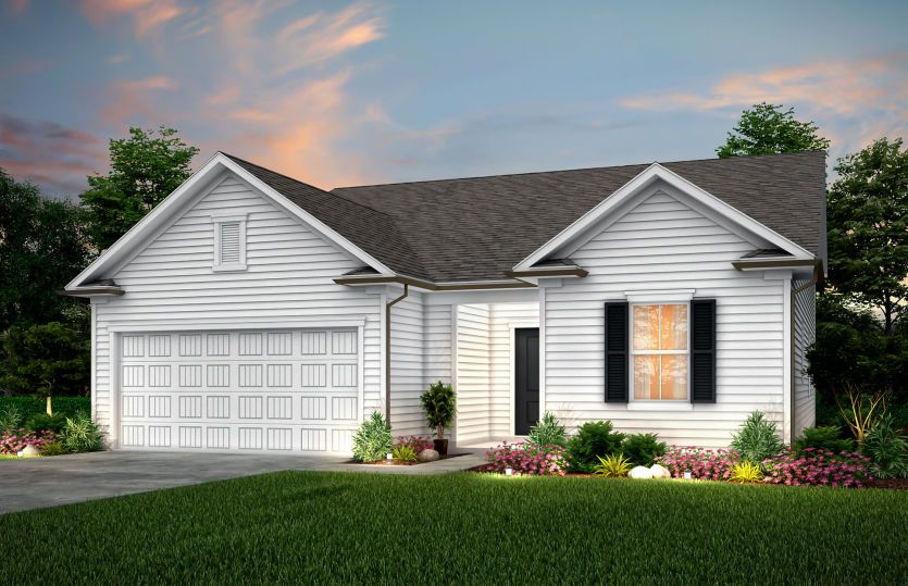 Bedrock Exterior LC1A with 2-car garage