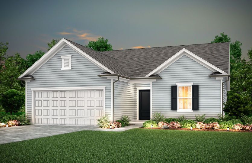 Compton Exterior LC1A with 2-car garage