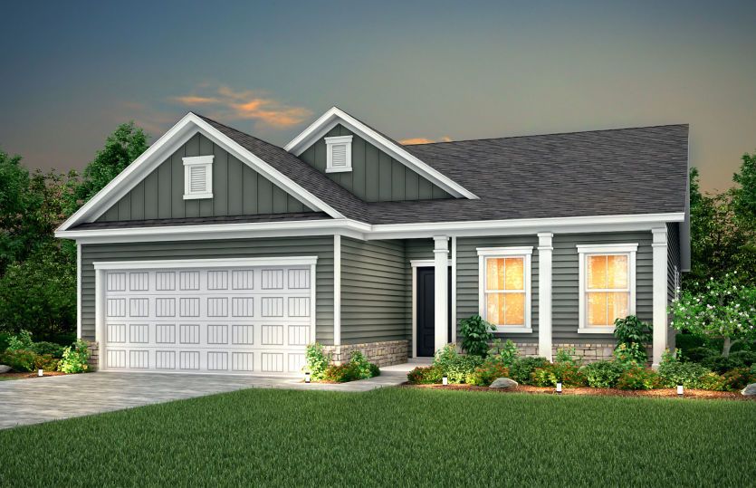 Compton Exterior LC2H with 2-car garage