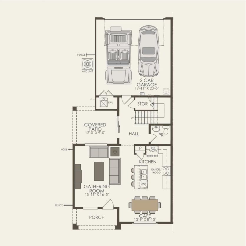 First Floor 3 br / 2 ba