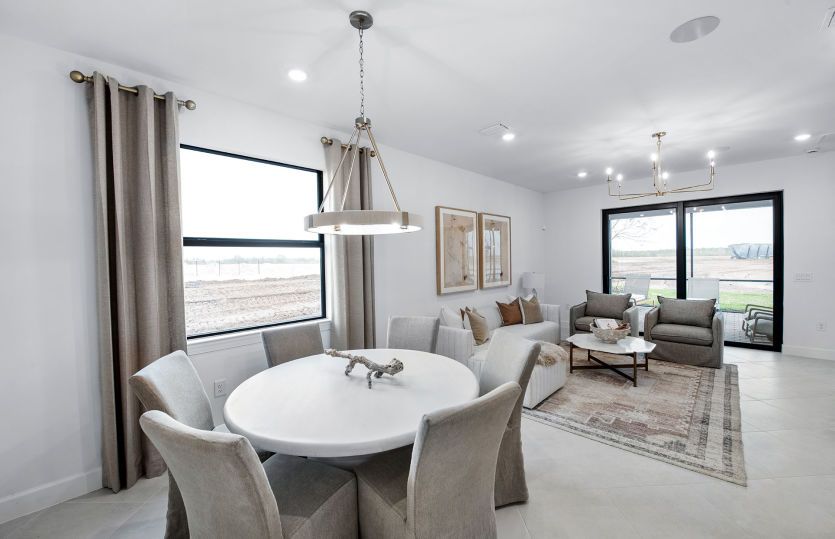 Cafe located off the kitchen