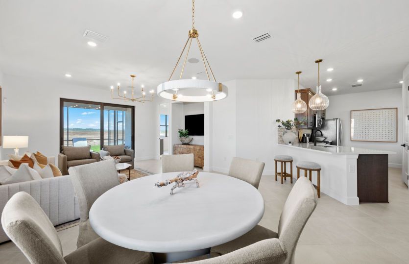 Cafe area located just off the kitchen