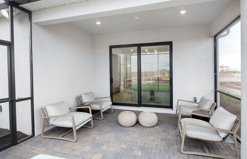 Covered lanai with patio extension option