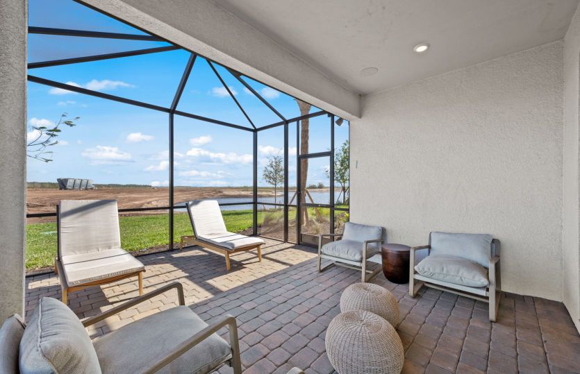 Covered lanai with patio extension option