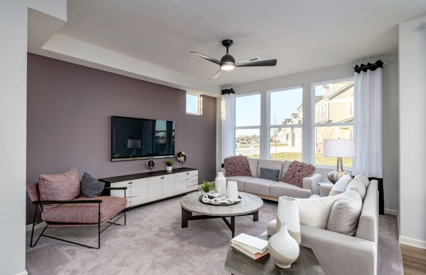 Open concept gathering room