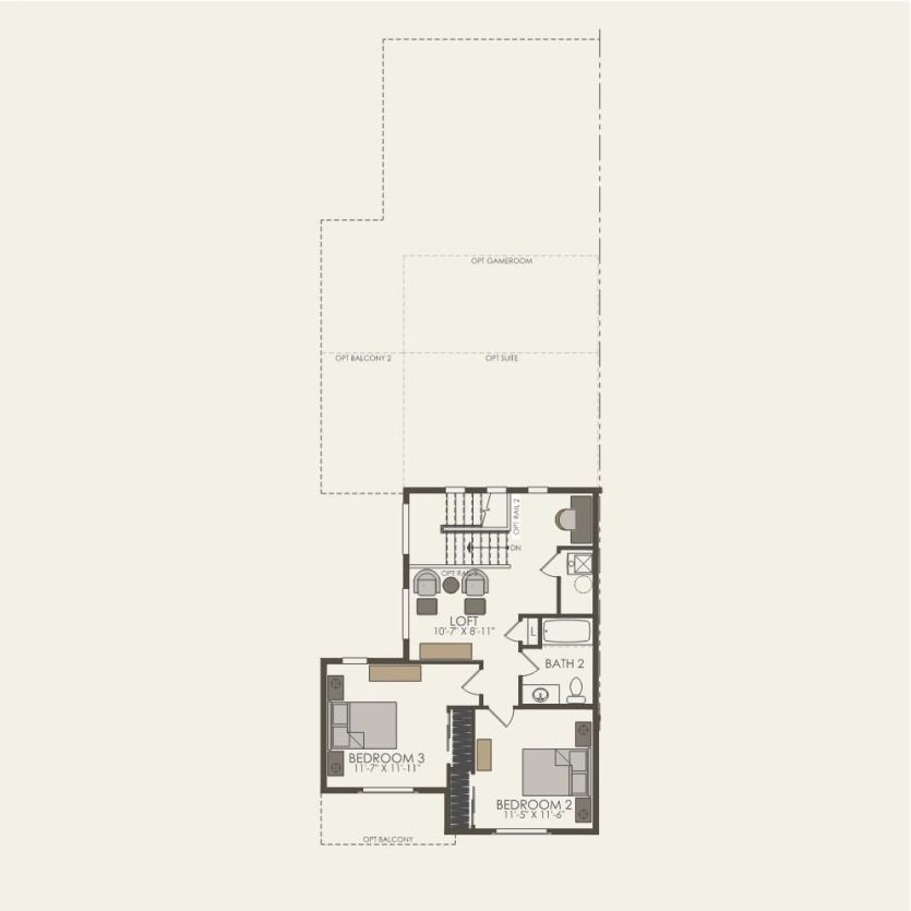 Second Floor 3 br / 2.5 ba