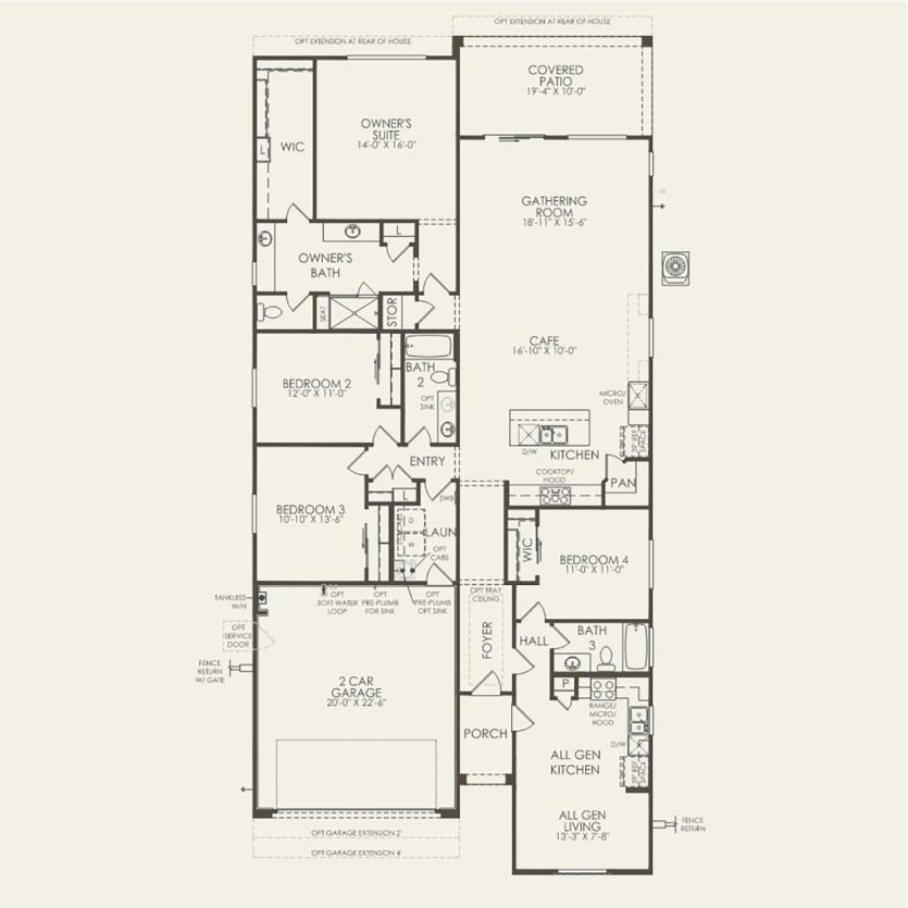 First Floor 4 br / 3 ba