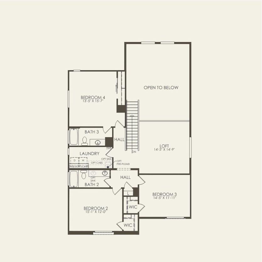 Second Floor 4 br / 3.5 ba