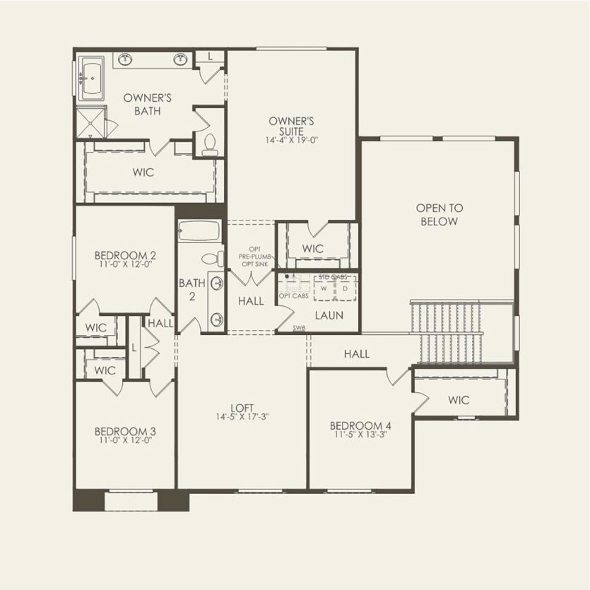 Second Floor 4 br / 2.5 ba