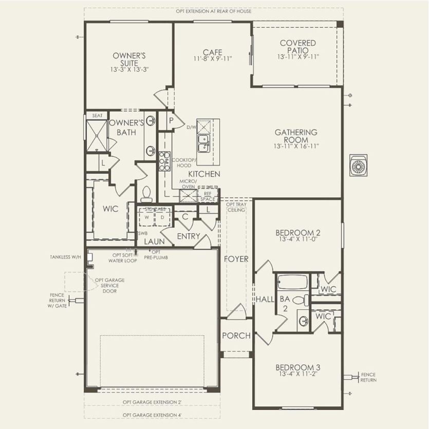 First Floor 3 br / 2 ba