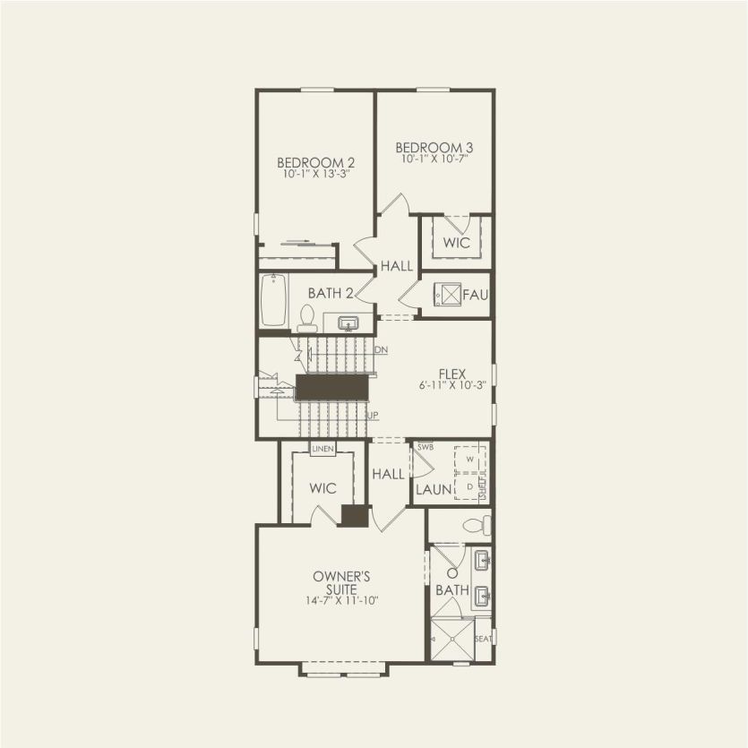 Second Floor 3 br / 2.5 ba