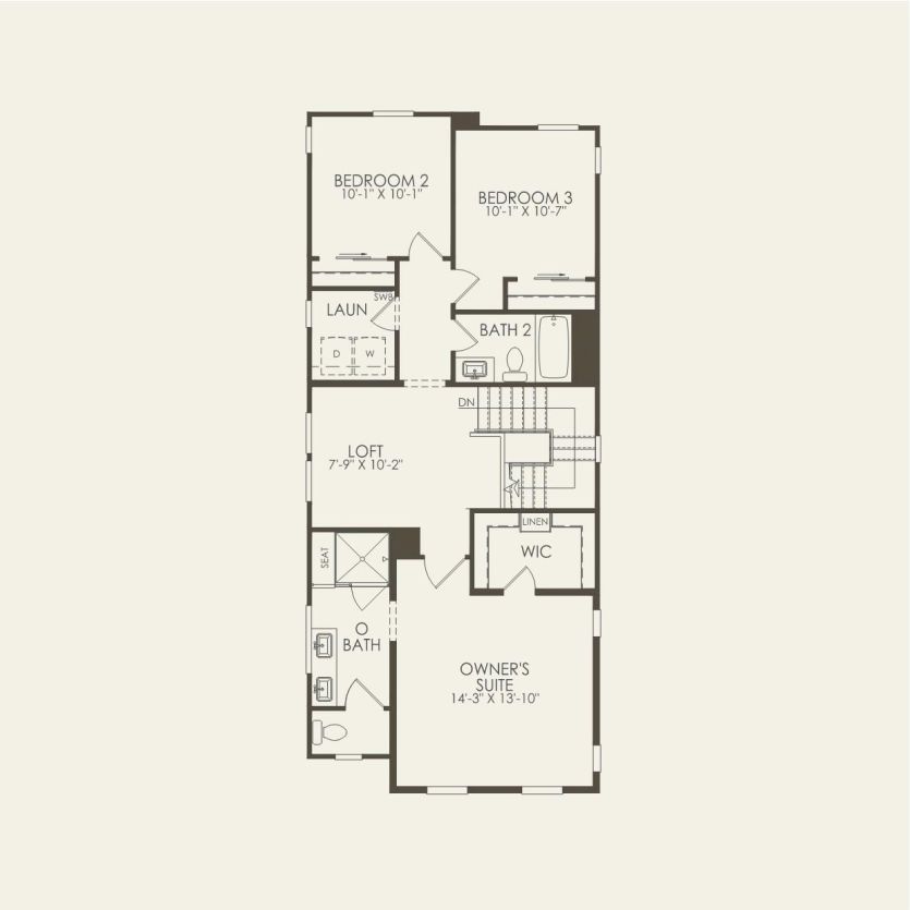 Third Floor 3 br / 2.5 ba