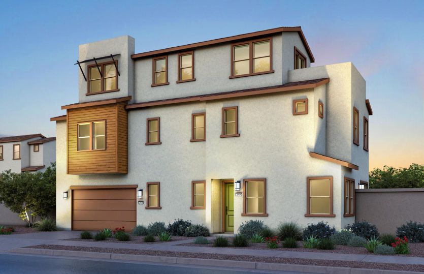 Plan 4 Contemporary Elevation (A)
