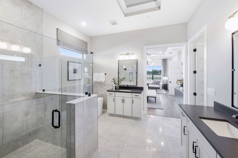 His & Hers Vanities in Owner's Bath