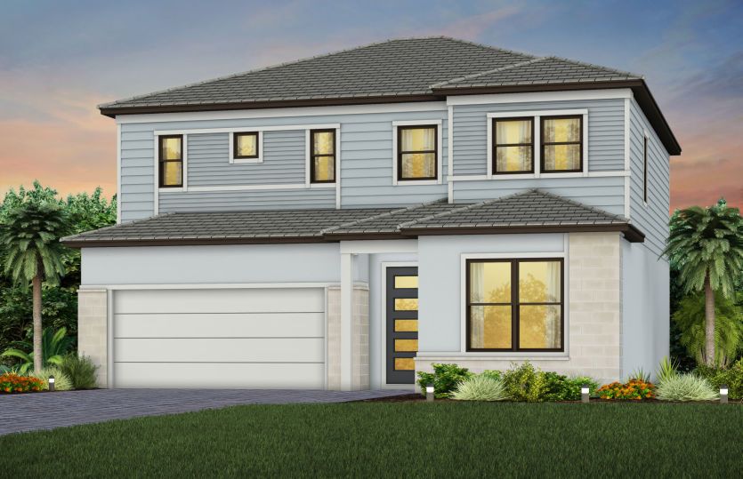 Exterior MD1 with glass door and stone