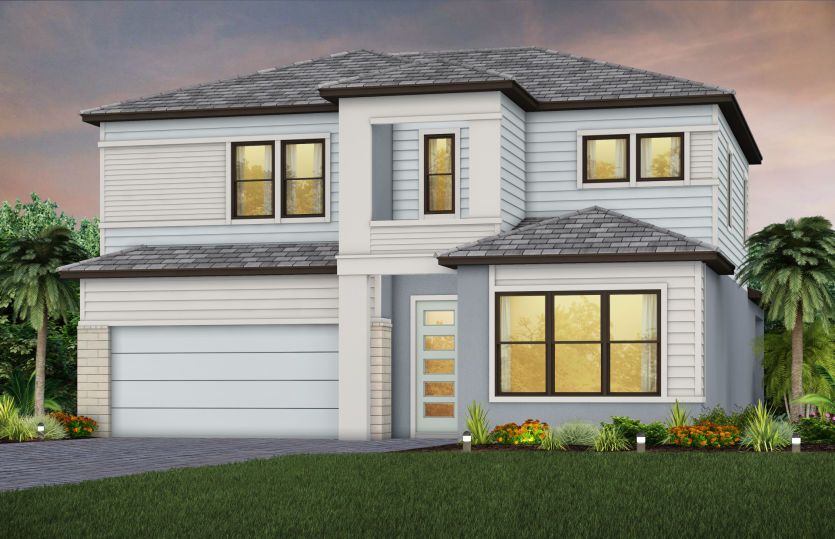 Exterior MD1 with stone and glass door