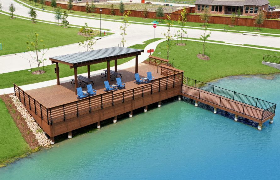 Fishing pond and pier