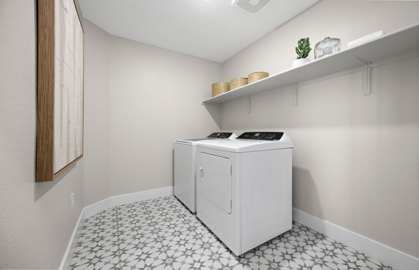 Laundry off garage entry