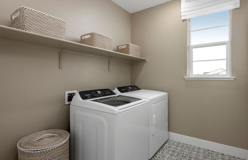 Upstairs laundry for added convenience
