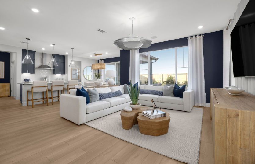 Open main living area with an abundance of natural light