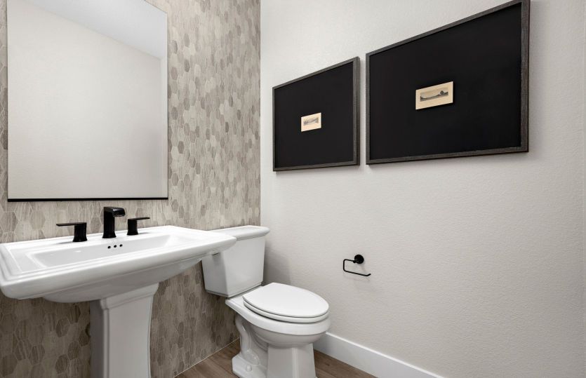 First floor powder bath