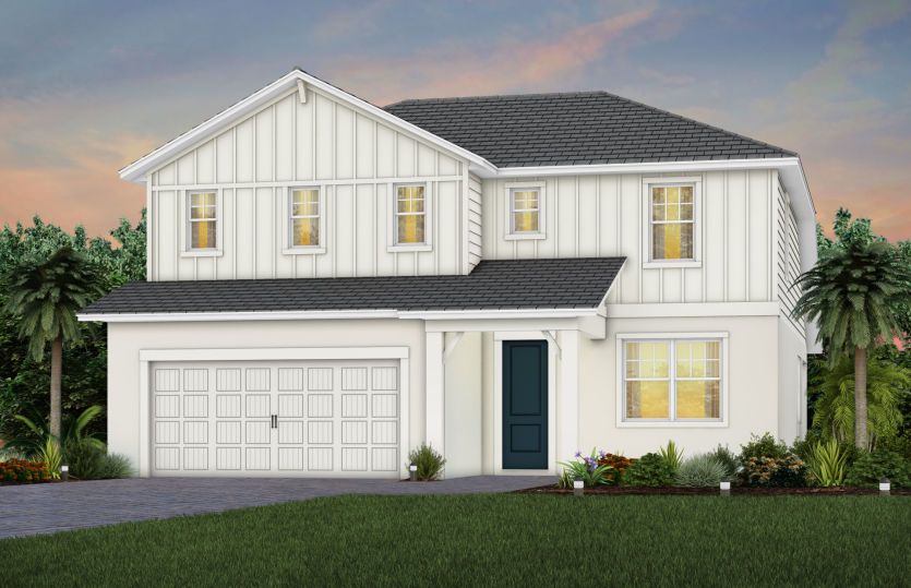 Elevation FH101 in Farmhouse Spare White & Dark Knight