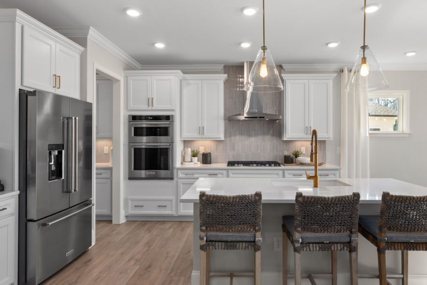 Kitchen with Large Island and Extra Seating
