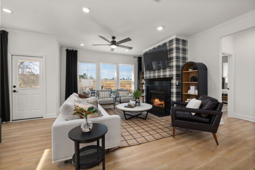 Stunning Living Room with Fireplace