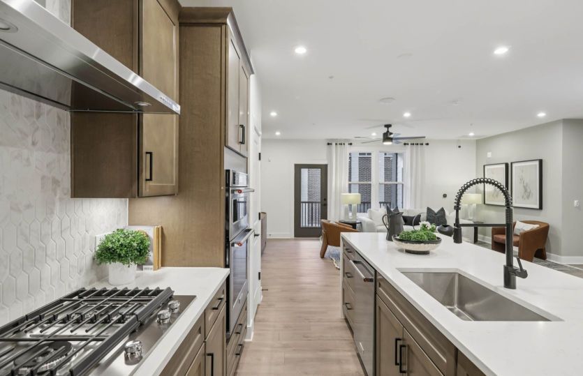 Gourmet Kitchen Opens to the Gathering Room