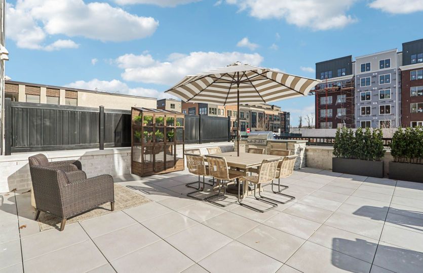 Patio with Outdoor Kitchen and Fireplace