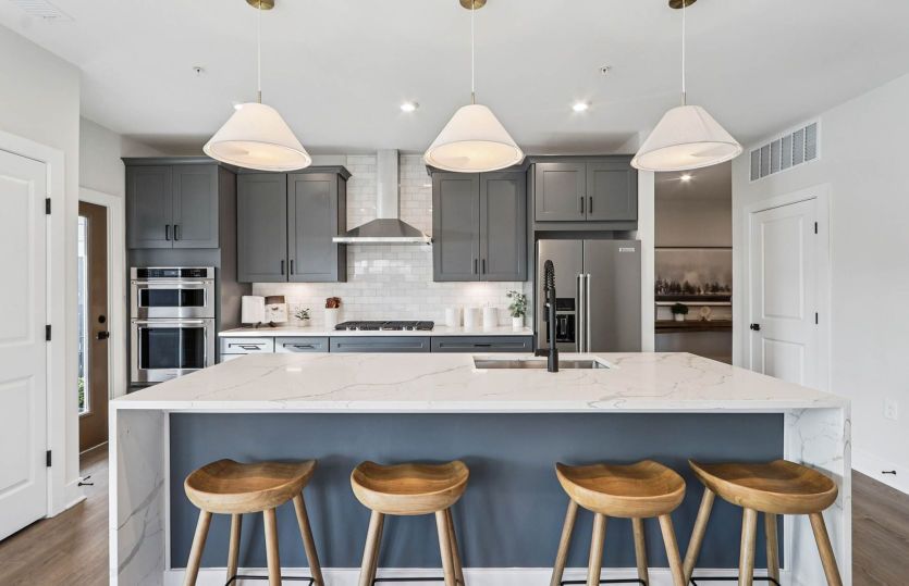 Gourmet Kitchen Island Seats 4 Comfortably