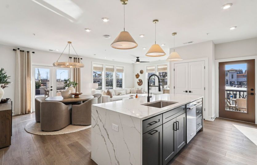 Gourmet Kitchen Opens to the Café and Gathering Room