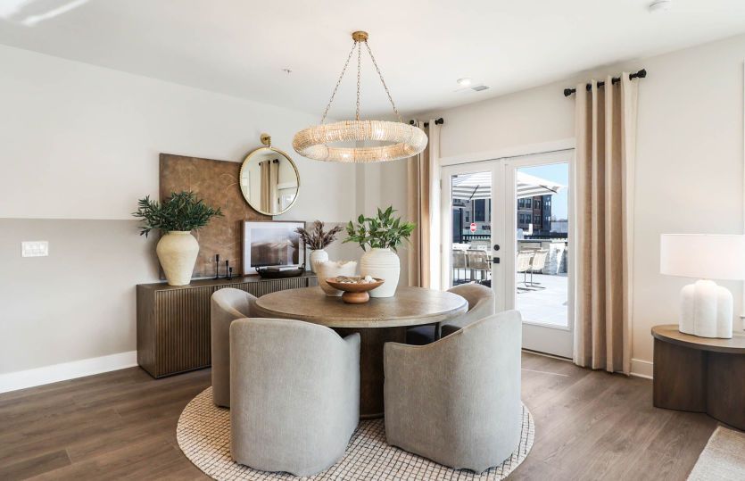 Café Opens to the Gourmet Kitchen and Gathering Room