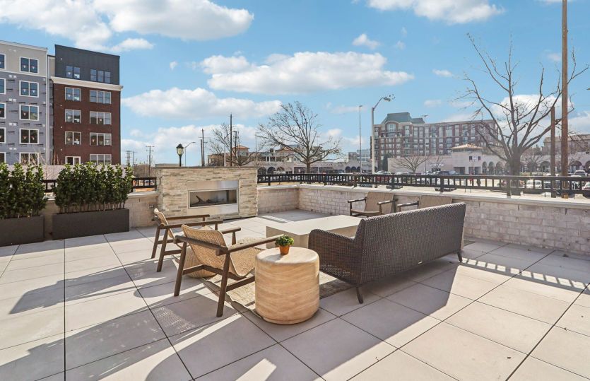 Patio with Outdoor Kitchen and Fireplace