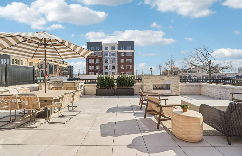 Patio with Outdoor Kitchen and Fireplace