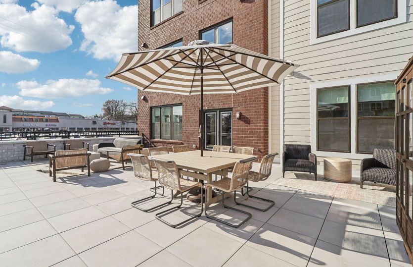 Patio with Outdoor Kitchen and Fireplace